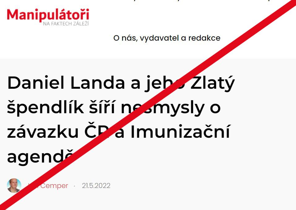 Ano, pane Cempere, Česká republika se zavázala k rutinnímu očkování všech občanů dle Imunizační agendy 2030